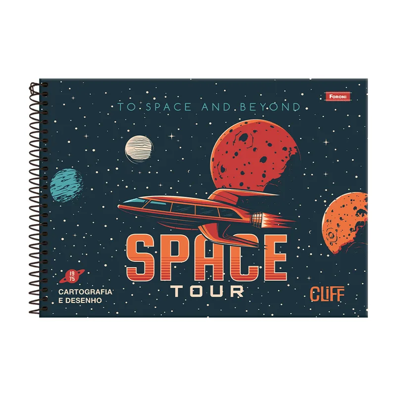 Caderno Foroni Cliff Cartografia e Desenho Capa dura 80 Folhas