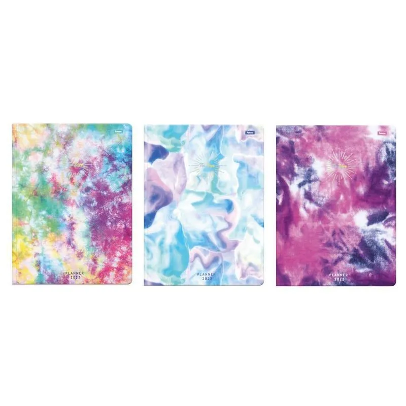 Agenda Planner Mensal 20 Folhas Foroni Tie Dye 2022 5un