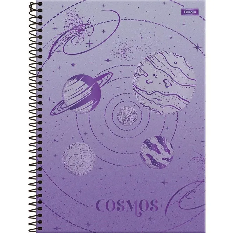 Caderno Universitário Cosmo 1 Matéria 80 Folhas Foroni Capa Dura Caderno Universitário Capa Dura 1 Matéria Cosmo Sortido - Foroni