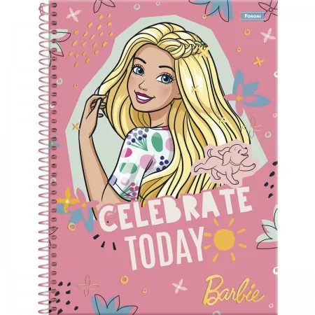Caderno Universitário Espiral 1 matéria - Barbie - Foroni