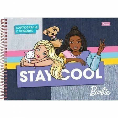 Caderno Cd Desenho Boneca Barbie 80F - 33.8266-3 Foroni