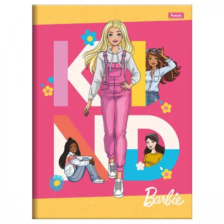 Caderno Brochura 1/4 80 Fls - Barbie - Foroni