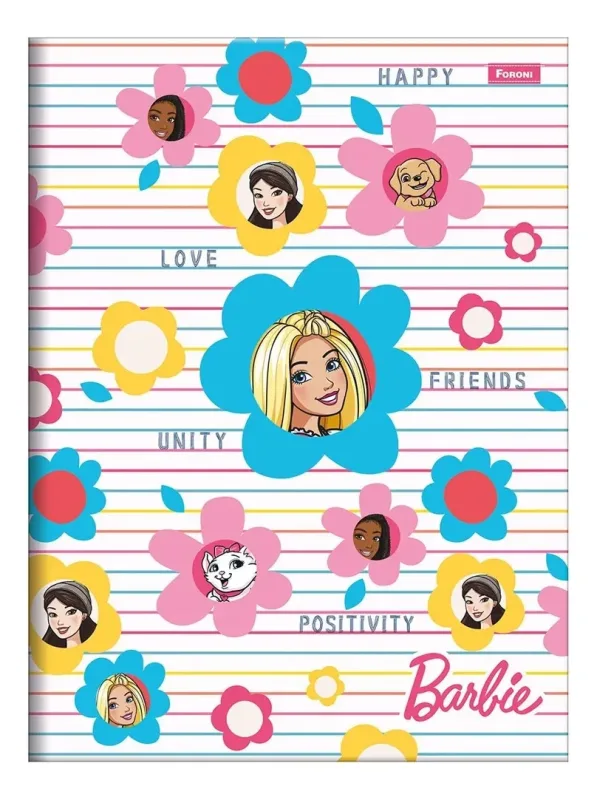 Caderno Cd Broch 80F Boneca Barbie - 4082680 Foroni