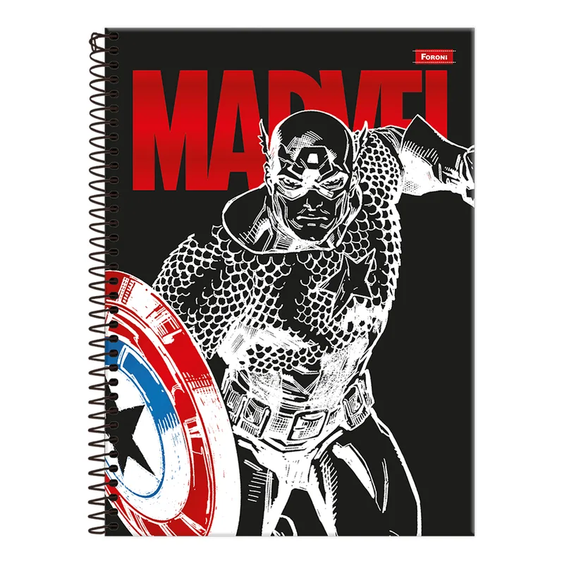 Caderno Universitário Foroni Marvel 01 Matéria Capa Dura com 80 Folhas