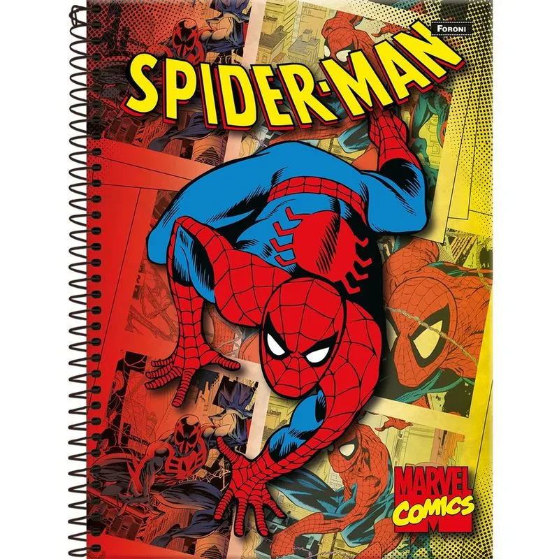 Caderno Universitário Marvel 10 Matérias 160 Folhas Foroni Capa Dura Caderno universitario marvel 10M 160FLS foroni - sortido