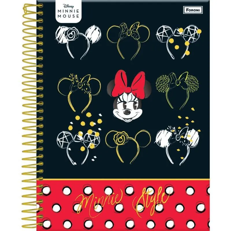 Caderno 10X1 2021 Minnie Vintage College 160Fls com04