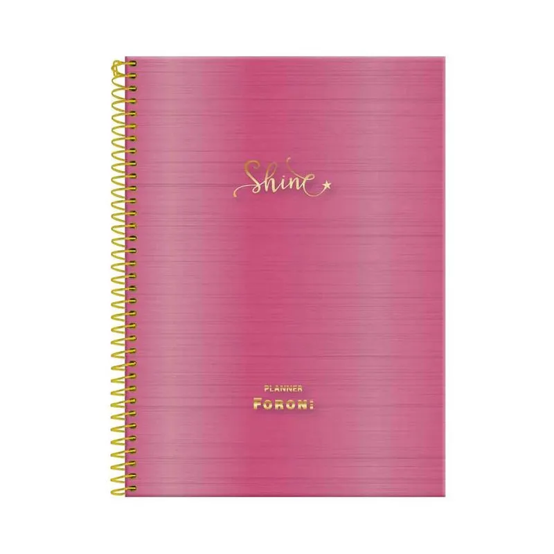 Agenda Planner Foroni Espiral Capa Dura Shine 96 Folhas - Item Sortido