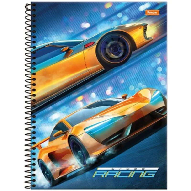 Caderno De Capa Dura 80 Folhas 1 Materia Carros-cross Racing