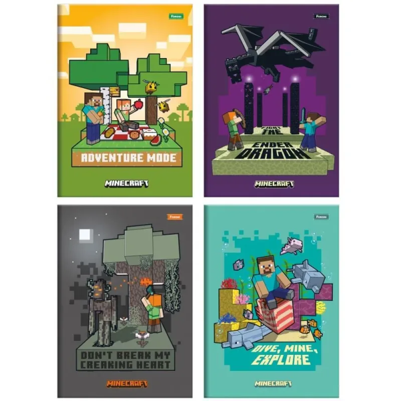 Caderno Brochurao Capa Dura Minecraft 80FLS PCT.C/05