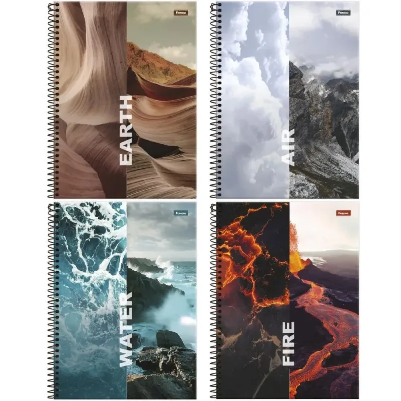 Caderno 10X1 Capa Dura 4 Elementos 160FLS.