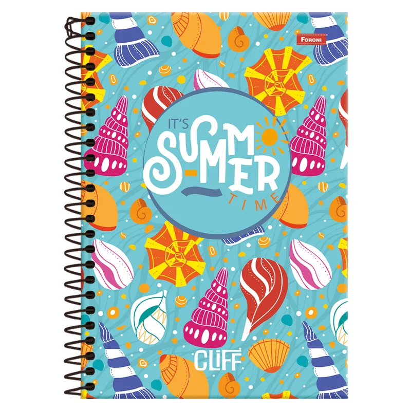 Caderno Foroni Cliff 1/4 Espiral 1 Matéria Capa dura 80 Folhas