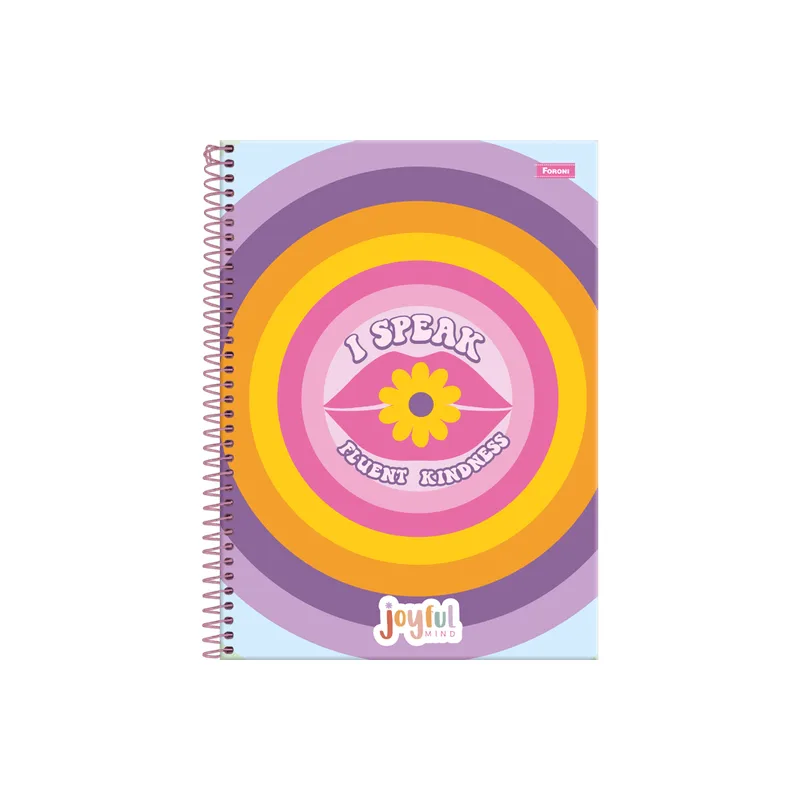 Caderno Foroni Joyful Universitario Capa Dura com 160 Folhas