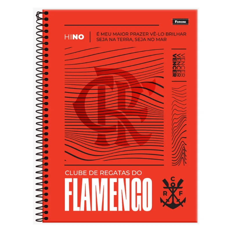 Caderno Capa Dura Universitário Flamengo 80 Folhas 1 Matéria Tilibra
