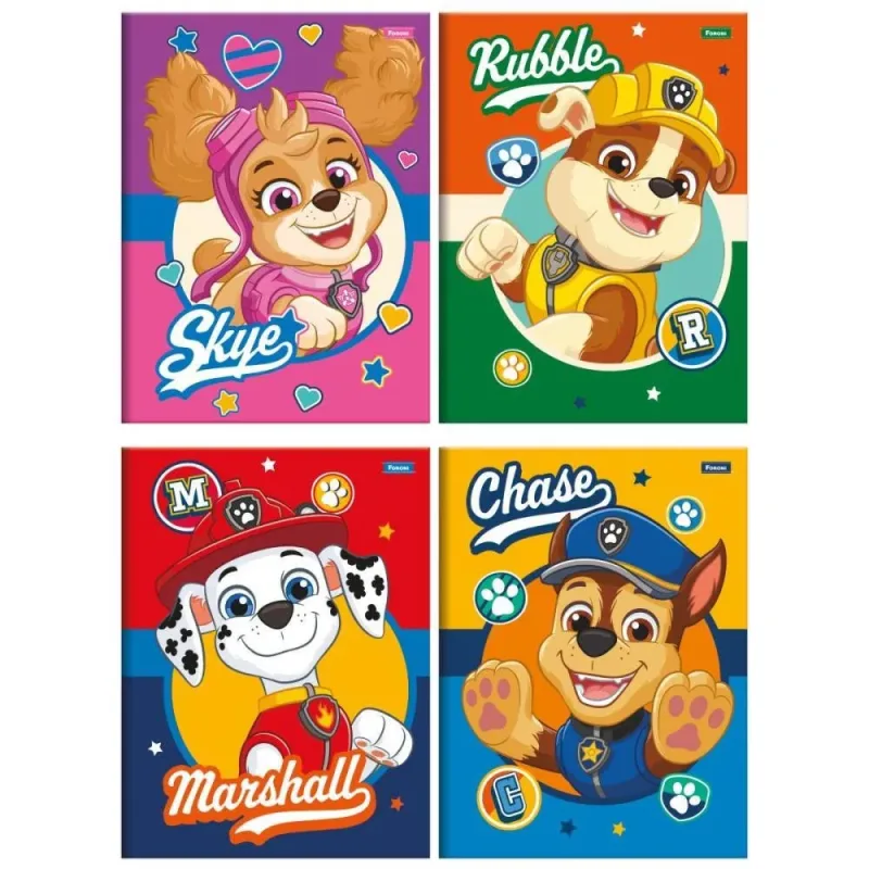 Caderno Brochurao Capa Dura Patrulha Canina 80FLS.