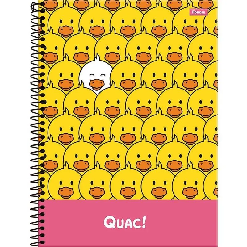 Caderno Espiral Foroni Universitário Capa Dura Quac 10 Matérias 160 Folhas - Embalagem Com 4 Unidades