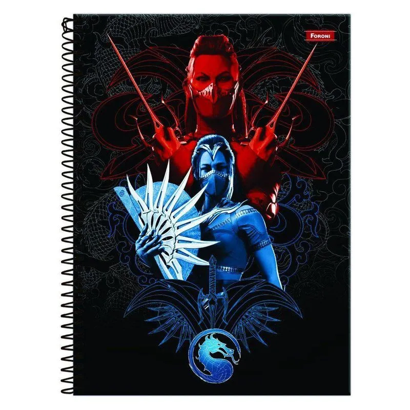 Cad Uni 1x1 80fls Foroni Mortal Kombat C/b/a C/4 338155-7