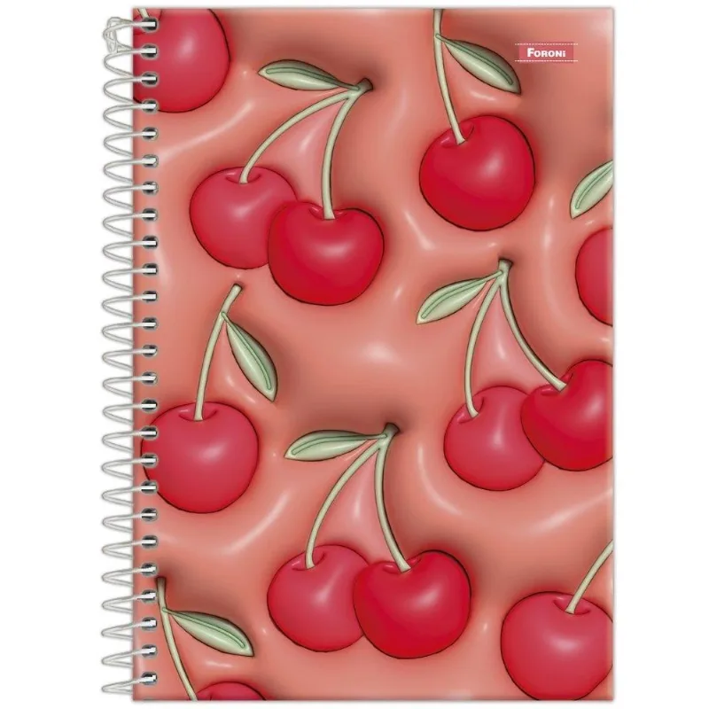 Caderno Espiral Foroni 1/4 Capa Dura Nice Cream 80 Folhas - Embalagem Com 5 Unidades (sortidos)