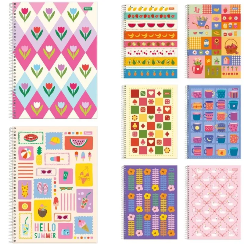 Caderno 01X1 Capa Dura MID Feminino 80FLS. PCT.C/04
