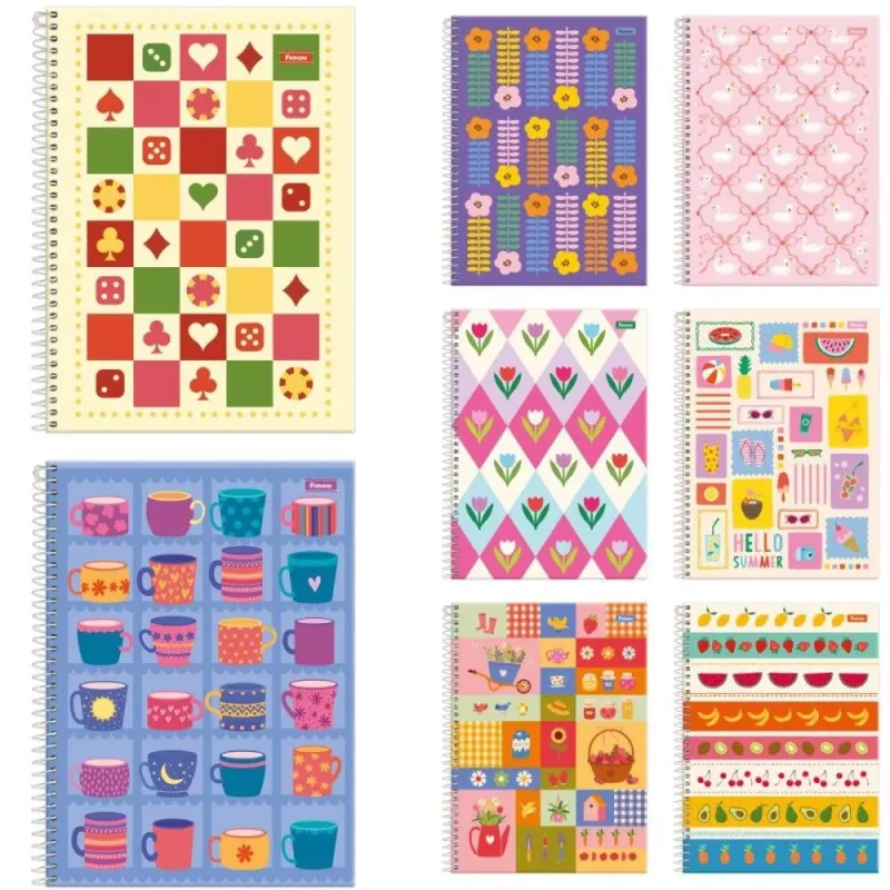 Caderno 15X1 Capa Dura MID Feminino 240FLS. PCT.C/02