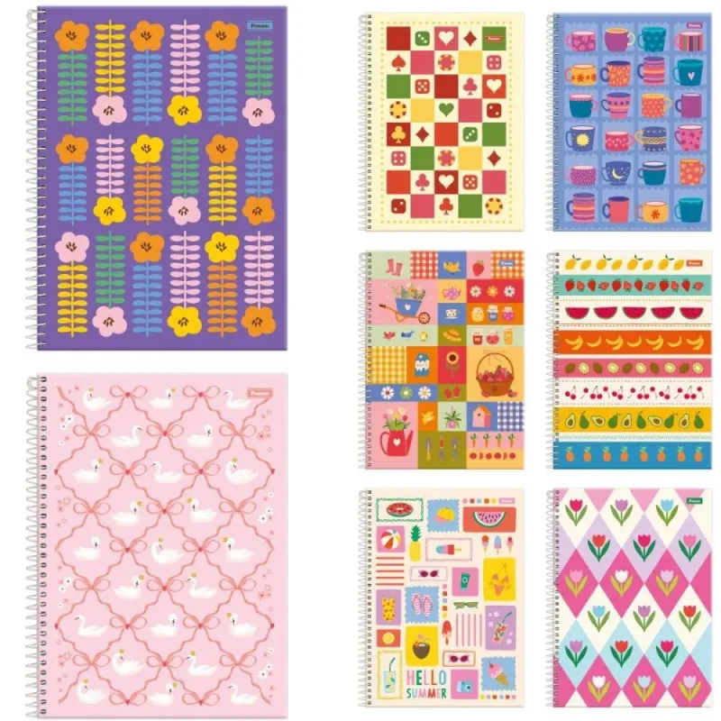 Caderno 20X1 Capa Dura MID Feminino 320FLS. PCT.C/02