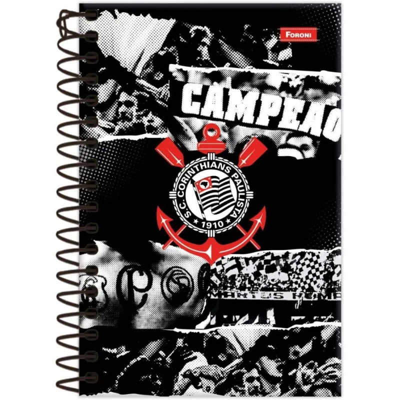Caderneta Espiral Capa Dura Corinthians 80FLS PCT.C/04