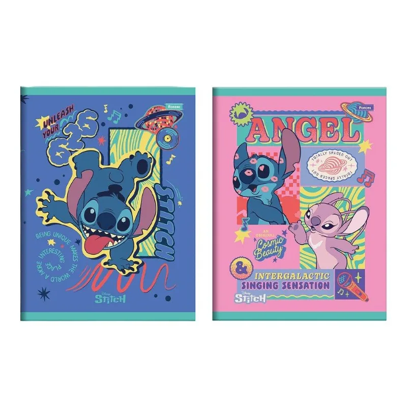 Caderno Brochurão Foroni Stitch 60 Folhas - Embalagem Com 10 Unidades (sortidos)