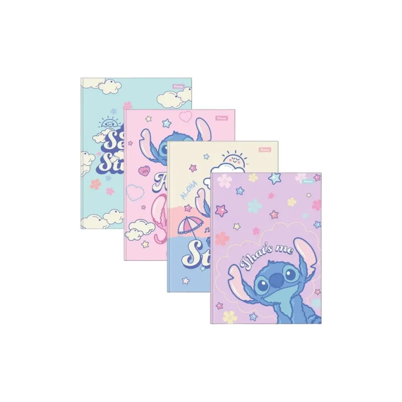 Caderno - Brochura - Colegial - Capa Dura - 80FLS - Stitch