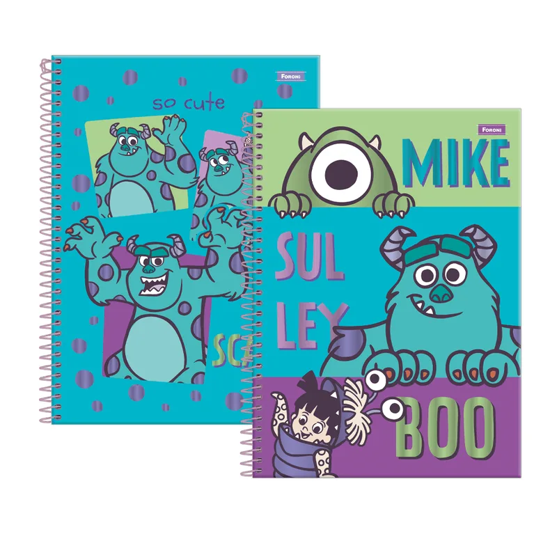 Caderno Universitário Foroni Sulley Capa Dura 10 Matérias Com 160 Folhas