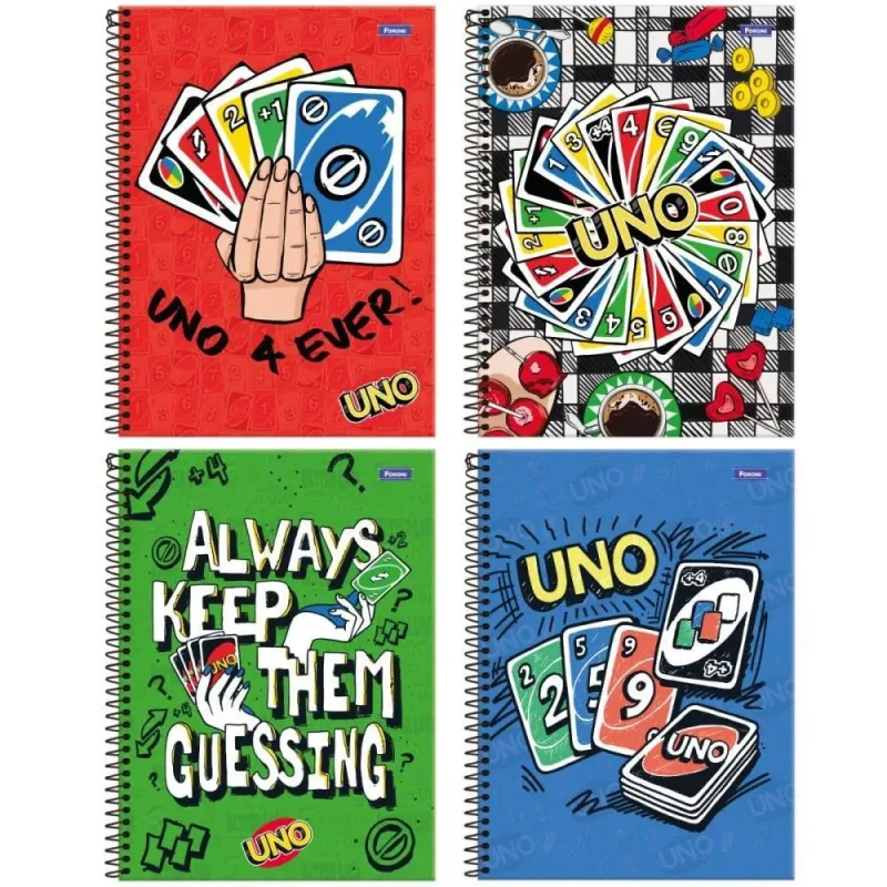 Caderno 01X1 Capa Dura UNO 80FLS PCT.C/04