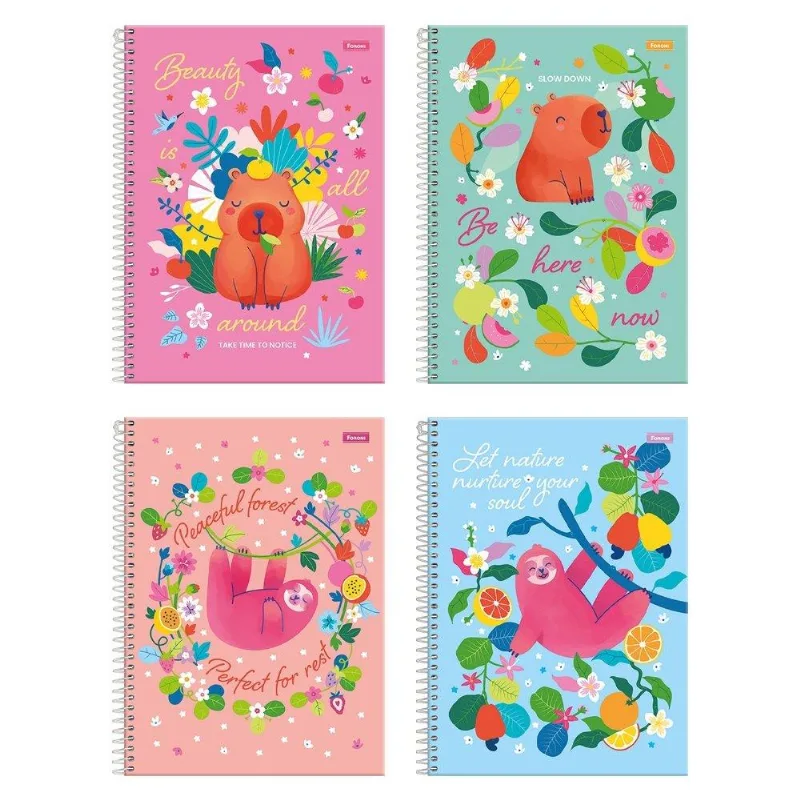Caderno Espiral Universitario Capa Dura 10m Foroni Amazzu 4x160fls
