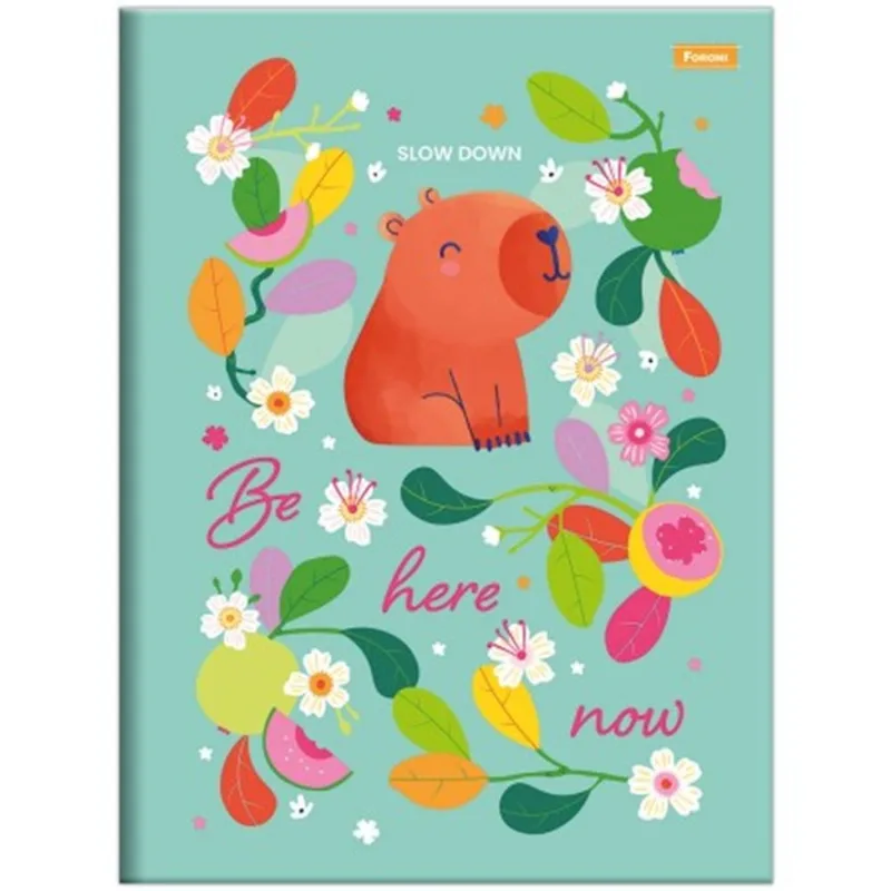 Caderno Capa Dura Brochura 80 Folhas Animais - Caderno Amazzu