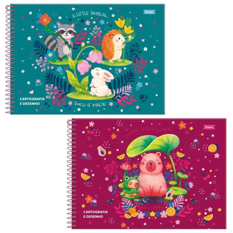 Caderno Desenho UNIV Capa Dura Amazzu 80FLS PCT.C/05