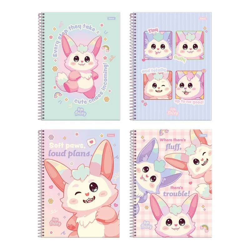 Caderno Espiral Universitario Capa Dura 10m Foroni Funfinity 4x160fls