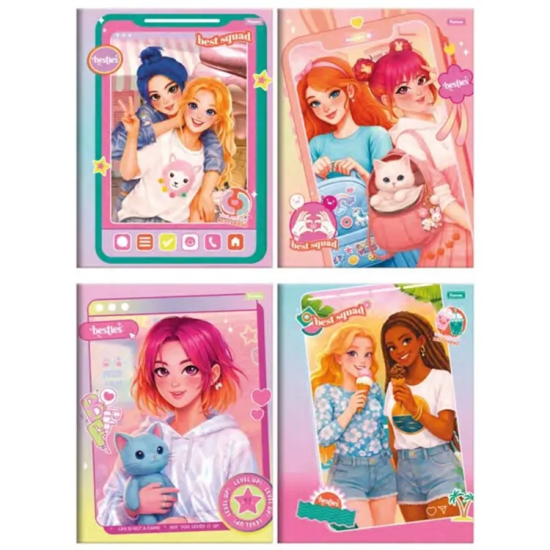 Caderno Brochurao Capa Dura Besties 80FLS. PCT.C/05
