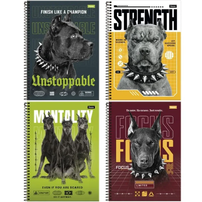 Caderno 15X1 Capa Dura Hard DOG 240FLS. PCT.C/02