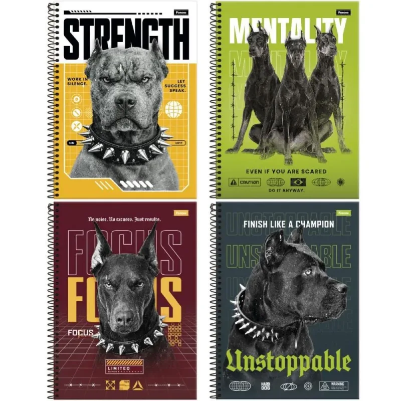 Caderno 20X1 Capa Dura Hard DOG 320FLS. PCT.C/02