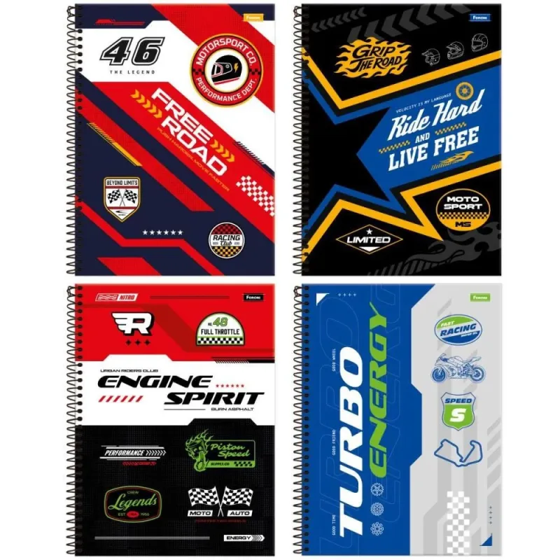 Caderno 01X1 Capa Dura Roadclub 80FLS PCT.C/04