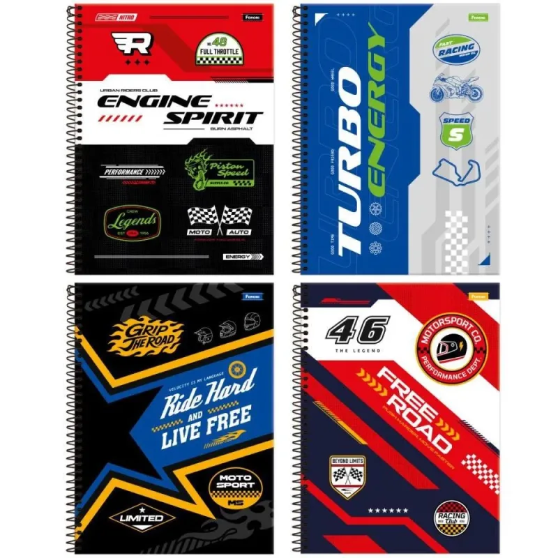 Caderno 15X1 Capa Dura Roadclub 240FLS PCT.C/02
