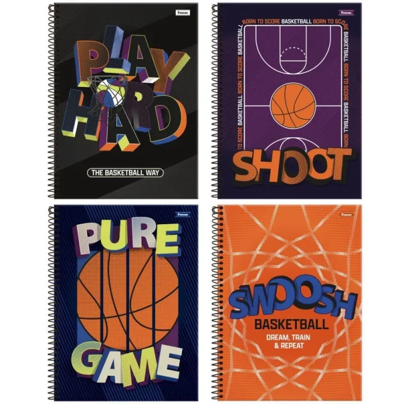 Caderno 01X1 Capa Dura Hoop 80FLS PCT.C/04