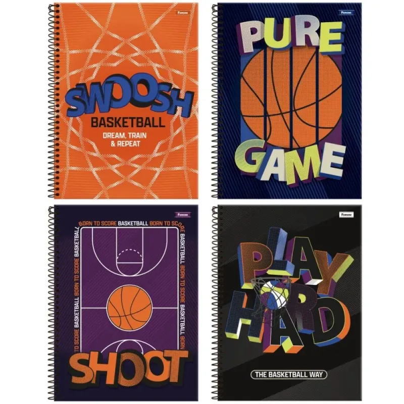 Caderno 15X1 Capa Dura Hoop 240FLS PCT.C/02