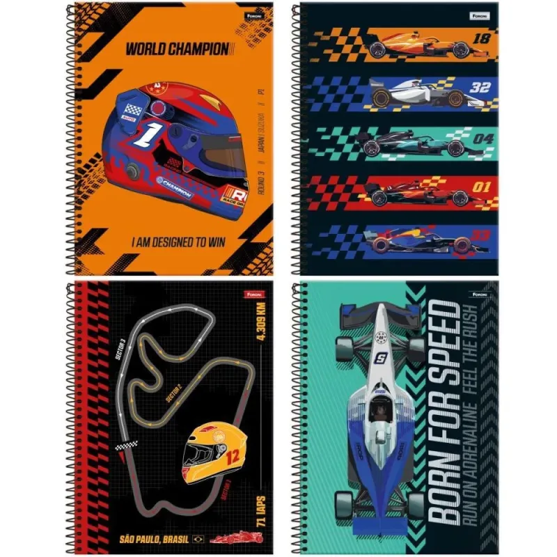 Caderno 01X1 Capa Dura Veloce 80FLS PCT.C/04