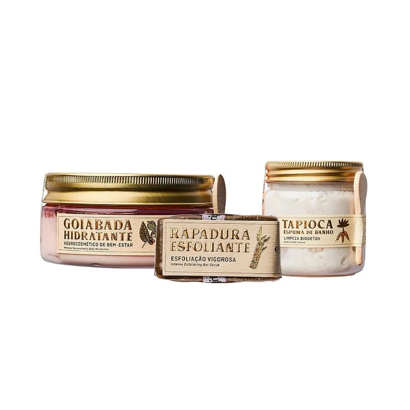 Feito Brasil Ziriguidum Kit - Esfoliante + Espuma de Banho + Hidratante Kit
