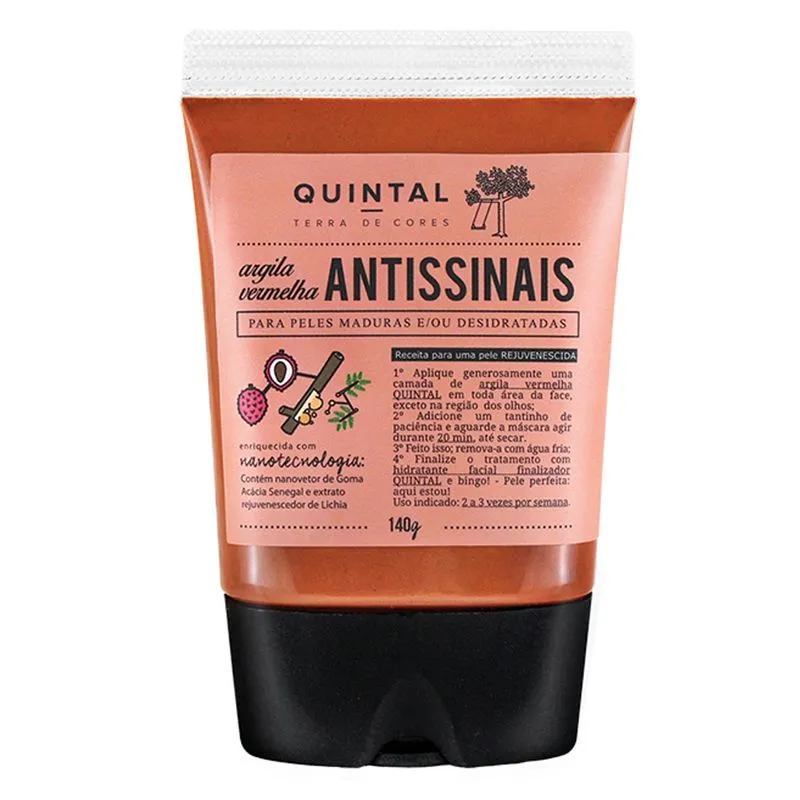 Máscara Facial Quintal - Argila Vermelha Antissinais 140g