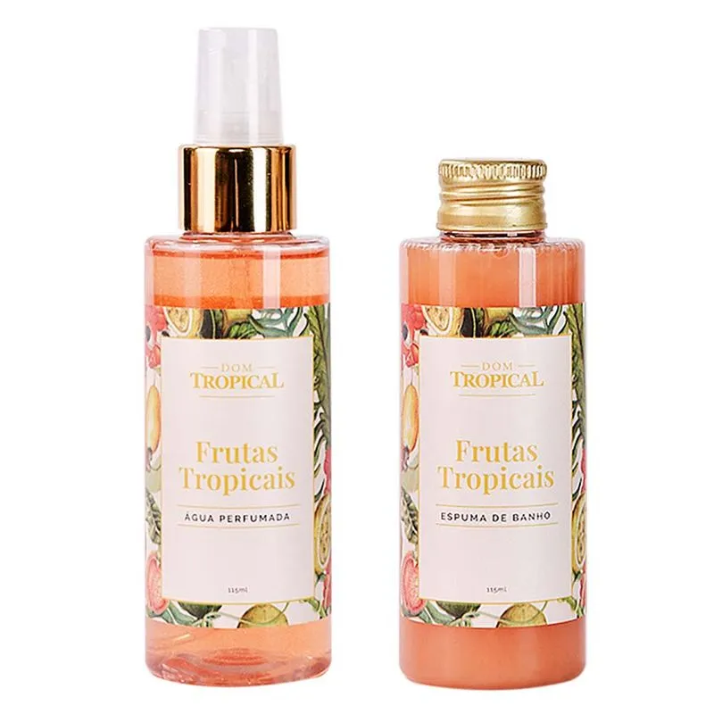 Feito Brasil Frutas Tropicais Kit – Água Perfumada Corporal + Espuma de Banho Kit