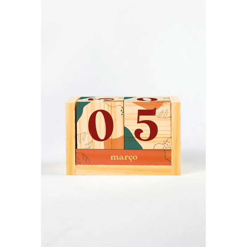 Calendário De Mesa Cubo Abstrato 15 X 9,5cm