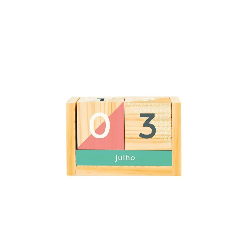 Calendário De Mesa Cubo Geometrico 15 X 9,5cm