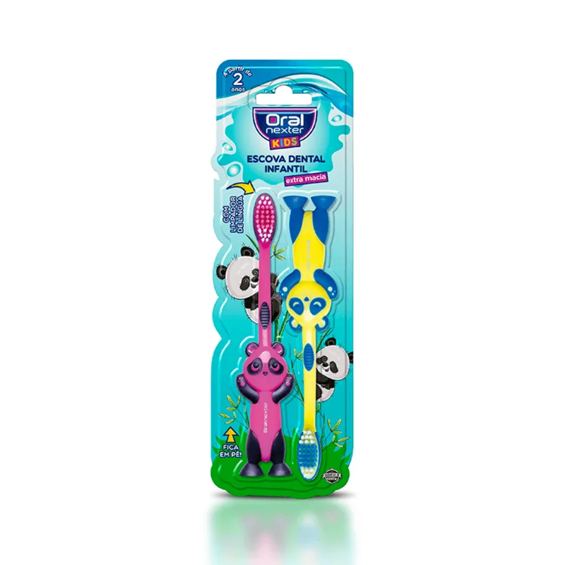 Escova Dental Infantil Oral Nexter Kids Extra Macia +2 Anos 2 Unidades