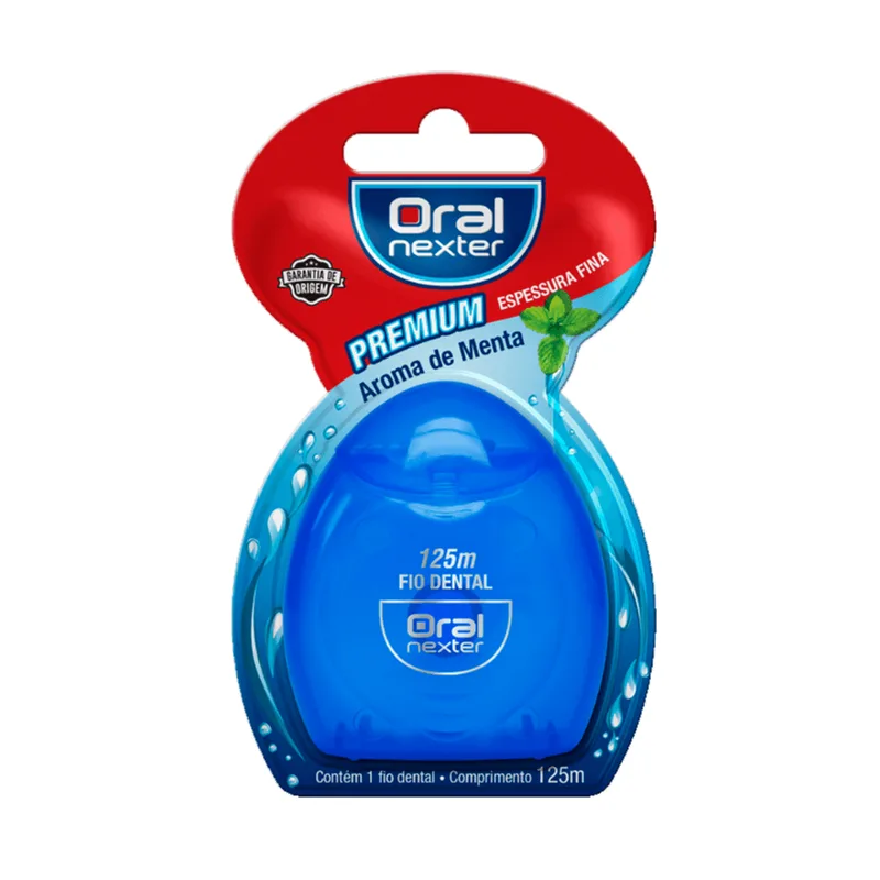 Fio Dental Premium Oral Nexter Fino Sabor Menta 125m