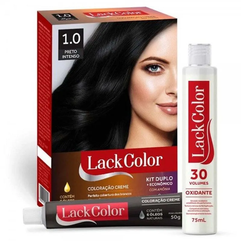 Tintura Lack Color Kit 1.0 Preto 2 Unidades
