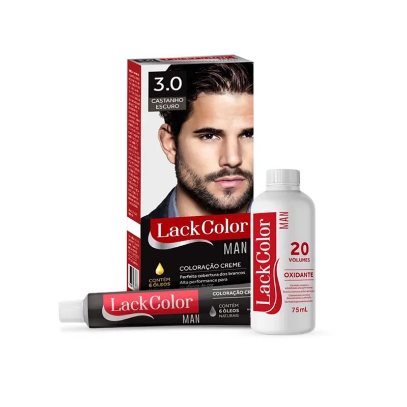 Coloração Creme Lack Color Man 3.0 Castanho Escuro